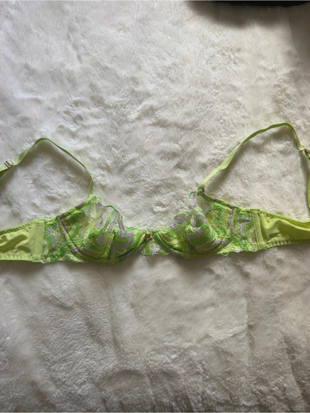 Savage X Fenty Lime Green Lace Underwire Bra